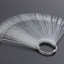 50 Pieces Natural / Transparent Nail Art False Tips Sticks Practice Display Fan Board Design Tools J4U66