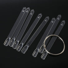 50 Pieces Natural / Transparent Nail Art False Tips Sticks Practice Display Fan Board Design Tools J4U66