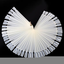 50 Pieces Natural / Transparent Nail Art False Tips Sticks Practice Display Fan Board Design Tools J4U66