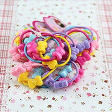 50Pcs Cartoon Animal Shape Elastic Hair Bands Baby Mini Rubber Band Hair Rope Ponytail Holder for Kids Girl J4U66