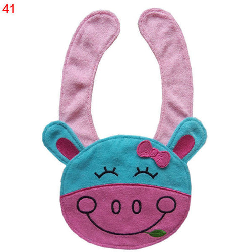 56 Patterns Kids Baby Bibs Animals Waterproof Cotton Saliva Towel Infant Lunch Bib J4U66