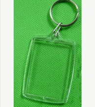 5PCS Picture Frame Key Ring Chain Transparent Blank Insert Photo Key Chain J4U66