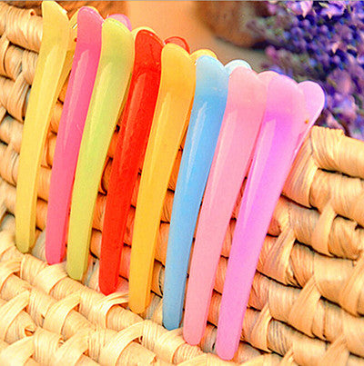 5Pcs Candy Color 8cm Women Girls Solid Hair Clips Clothing Barrette Clothing Hairpins Women Lady Clip Gifts  J4U66