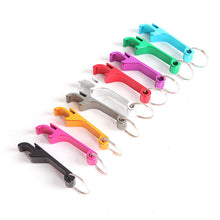 5Pcs 6cm Pocket Key Chain Beer Bottle Opener Claw Bar Small Beverage Keychain Ring Random Color J4U66