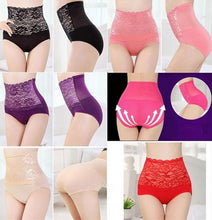 6 Colors Sexy Lace Flower Panties Women Underwear High Waist Body Shaper Hip Women Panties Intimates Briefs J4U66