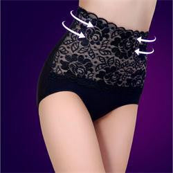 6 Colors Sexy Lace Flower Panties Women Underwear High Waist Body Shaper Hip Women Panties Intimates Briefs J4U66
