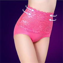 6 Colors Sexy Lace Flower Panties Women Underwear High Waist Body Shaper Hip Women Panties Intimates Briefs J4U66