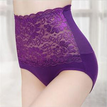 6 Colors Sexy Lace Flower Panties Women Underwear High Waist Body Shaper Hip Women Panties Intimates Briefs J4U66