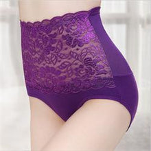 6 Colors Sexy Lace Flower Panties Women Underwear High Waist Body Shaper Hip Women Panties Intimates Briefs J4U66