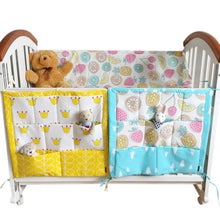 60*50cm MuslinTree Animal Printed Baby Cot Bed Hanging Storage Bag Crib Organizer Toy Diaper Pocket for Crib Bedding Set J4U66