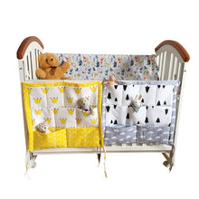 60*50cm MuslinTree Animal Printed Baby Cot Bed Hanging Storage Bag Crib Organizer Toy Diaper Pocket for Crib Bedding Set J4U66