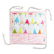 60*50cm MuslinTree Animal Printed Baby Cot Bed Hanging Storage Bag Crib Organizer Toy Diaper Pocket for Crib Bedding Set J4U66