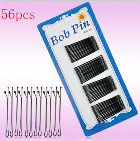 60Pcs Black Invisible Hair Clips Wave Bobby Pins Grips Barrette J4U66
