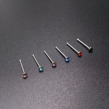 60Pcs Crystal Rhinestone Nose Piercing Bone Stud Stainless Surgical Steel Body Piercing Jewelry J4U66