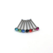 60Pcs Crystal Rhinestone Nose Piercing Bone Stud Stainless Surgical Steel Body Piercing Jewelry J4U66