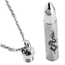 60cm Silver Stainless Steel Men Dragon Bullet Pendant Necklace Cool Chain Jewelry Gift Long Animal Necklace J4U66