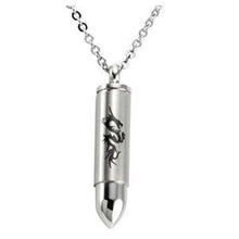60cm Silver Stainless Steel Men Dragon Bullet Pendant Necklace Cool Chain Jewelry Gift Long Animal Necklace J4U66