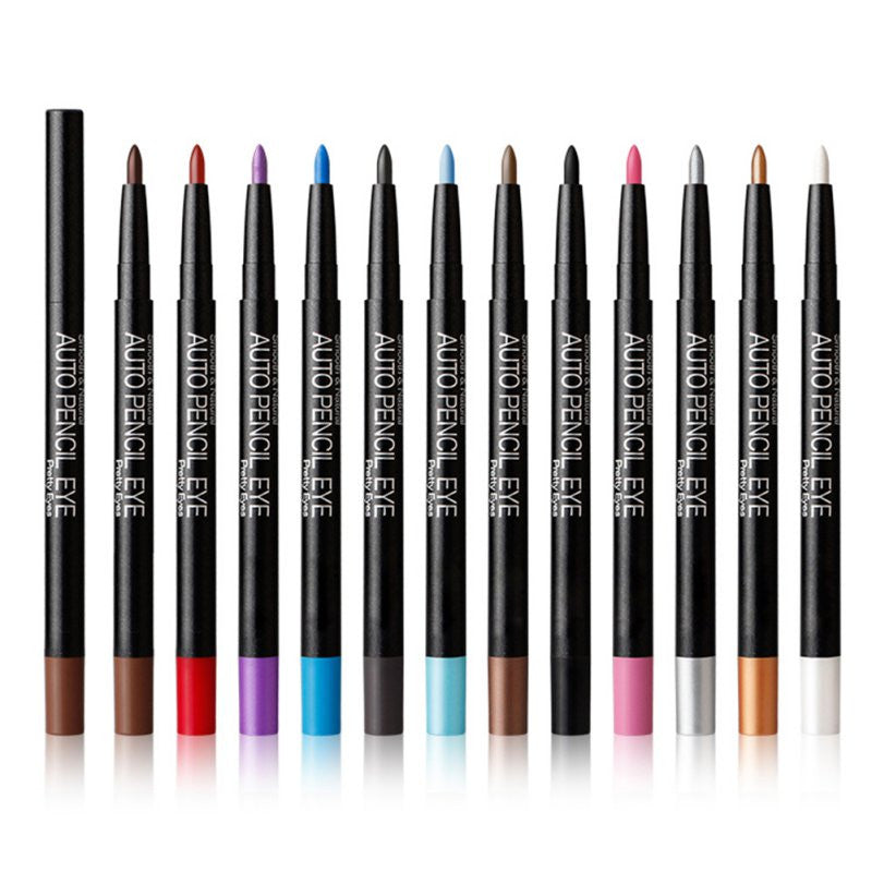 12 Colors Eyeshadow Eyeliner Pen Highlights Natural Long Lasting Waterproof Eye Shadow Pencil For Ladies Cosmetic Makeup Set J4U66