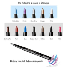 12 Colors Eyeshadow Eyeliner Pen Highlights Natural Long Lasting Waterproof Eye Shadow Pencil For Ladies Cosmetic Makeup Set J4U66