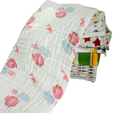 120x120cm Muslin Baby Cartoon Cute Swaddling Blanket born Infant Cotton Warm Swaddle Towel J4U66