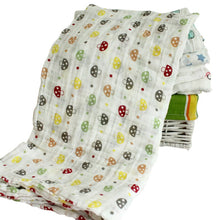 120x120cm Muslin Baby Cartoon Cute Swaddling Blanket born Infant Cotton Warm Swaddle Towel J4U66