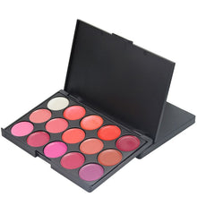 15 Colors Lip Gloss Lipstick Palette Cosmetic Makeup Kit Set With Lip Brush Includes Matte Shimmer Lip Colors Lipstick J4U66