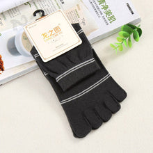 Men Sockiddle Tube Stripe Five Finger Toe Breathable Socks J4U66