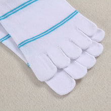 Men Sockiddle Tube Stripe Five Finger Toe Breathable Socks J4U66