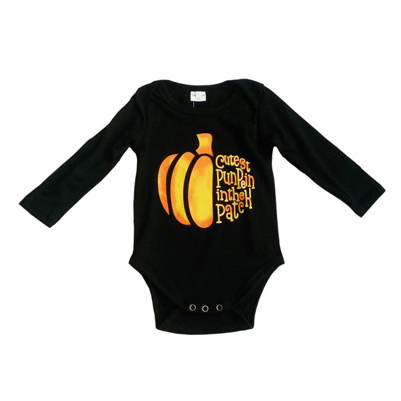long sleeveborn baby bodysuit halloween outfits kids girl boy jumpsuit pumpkin clothes J4U66