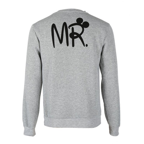 Casual Long Sleeve Tops Mr Mrs Printed Pullover Hoodies Couples Lovers Sweatshirt Men Women Plus Size J4U66