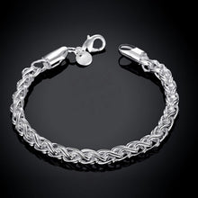 silver plated stunning jewelry classic twine bracelet unisex J4U66