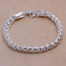 silver plated stunning jewelry classic twine bracelet unisex J4U66