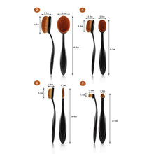 4pcs /2pcs Pro Oval Foundation Cosmetic Makeup Tools Face Powder Foundation Eye Shadow Blusher Toothbrush Shape Brushes J4U66