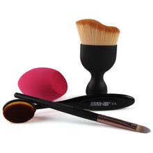 4pcs MAANGE Contour Foundation Brush Kit Makeup Brushes Cosmetic S Shape Cream Powder Blush Makeup Brush Set J4U66