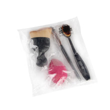 4pcs MAANGE Contour Foundation Brush Kit Makeup Brushes Cosmetic S Shape Cream Powder Blush Makeup Brush Set J4U66