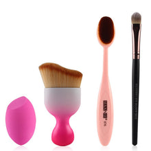 4pcs MAANGE Contour Foundation Brush Kit Makeup Brushes Cosmetic S Shape Cream Powder Blush Makeup Brush Set J4U66