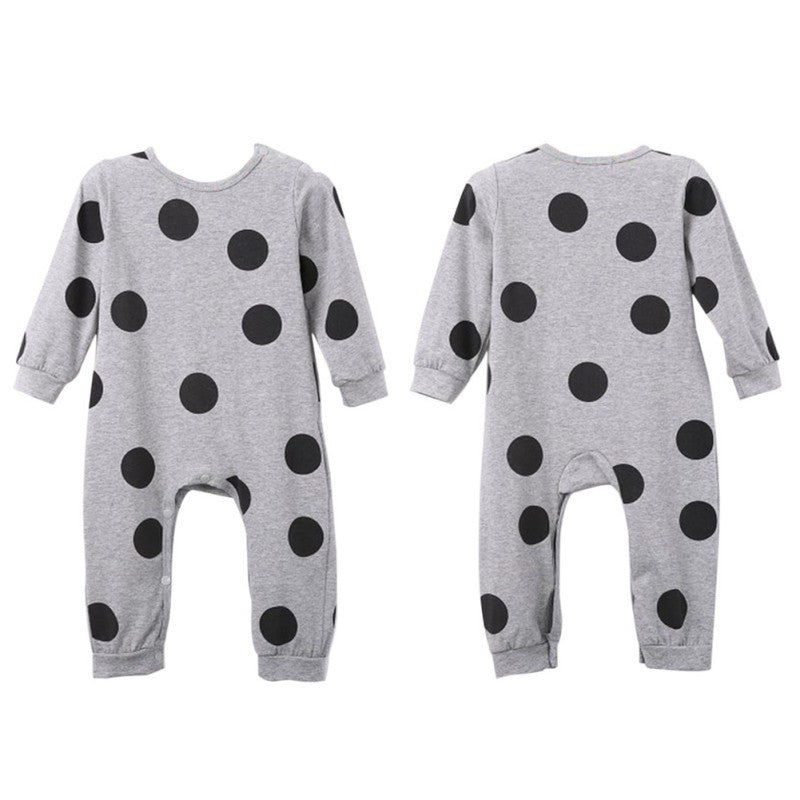 Kids Clothes Cotton Cute Toddler Baby Girls Boys Romper Polka Dot Jumpsuit Children Outfits J4U66