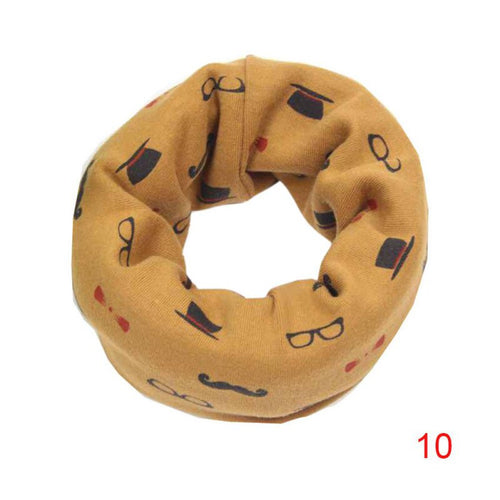 Baby Kids Cotton Scarf Boys Girl Star Printing O Ring Children Collar Child Neckerchief Scarves J4U66