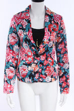 casual women one button jacket slim casual business blazer suit floral coat outwear J4U66