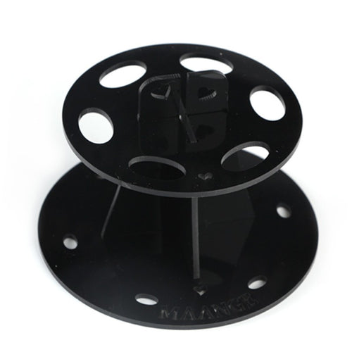 Cosmetic Shelf Rack Toothbrush Makeup Brush Organizer Acrylic 6 Hole Oval Makeup Brush Holder For Stand Drying Brush J4U66