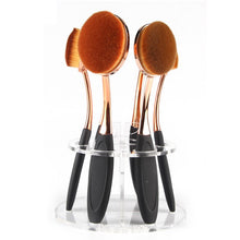 Cosmetic Shelf Rack Toothbrush Makeup Brush Organizer Acrylic 6 Hole Oval Makeup Brush Holder For Stand Drying Brush J4U66