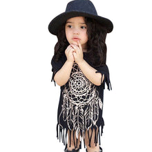 Girls Party Dress Children's Clothing Personality Style Casual Baby Wild Fringed Dresses Vestidos Kids Clothes J4U66