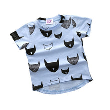 Kids Clothes Brand New Boys Girls T Shirt Tops Cotton Jersey Allover Cat Print Baby T Shirts Tees J4U66