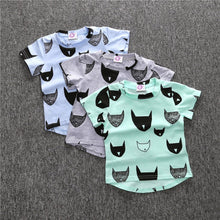 Kids Clothes Brand New Boys Girls T Shirt Tops Cotton Jersey Allover Cat Print Baby T Shirts Tees J4U66