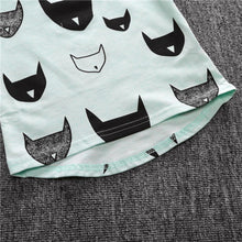 Kids Clothes Brand New Boys Girls T Shirt Tops Cotton Jersey Allover Cat Print Baby T Shirts Tees J4U66