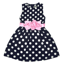 Kids Clothing Dresses Girls Toddler Princess Dress Sleeveless Polka Dots Bowknot Girl Lovely Birthday Party Sundress J4U66