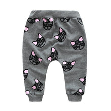 Kids Girls Boys Clothes Sets Cat Print Cartoon Cute Long Sleeve Cotton 2pcs Set Children's Casual Baby Suit Clothing J4U66