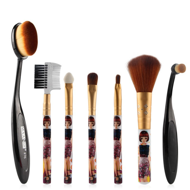 MAANGE 5/7pcsakeup Brushes Sets Pro Eyeshadow Powder Lip Blush Cosmetic Brush Beauty Tools J4U66