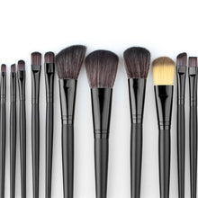 maange 32pcs cosmetic facial make up brush kit wool makeup brushes tools set with black leathercase J4U66