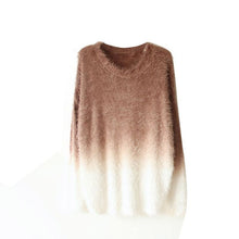 sweater women sexy o neck sweaters loose 100 fluffy wool pullovers J4U66